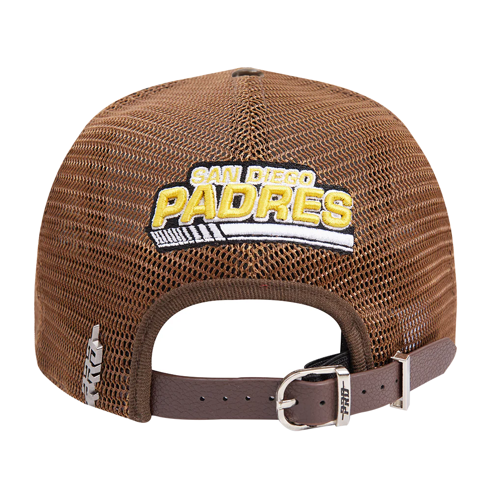 MLB SAN DIEGO PADRES FASTLANE PINCH FRONT STRAPBACK TRUCKER (BROWN) - Image 5