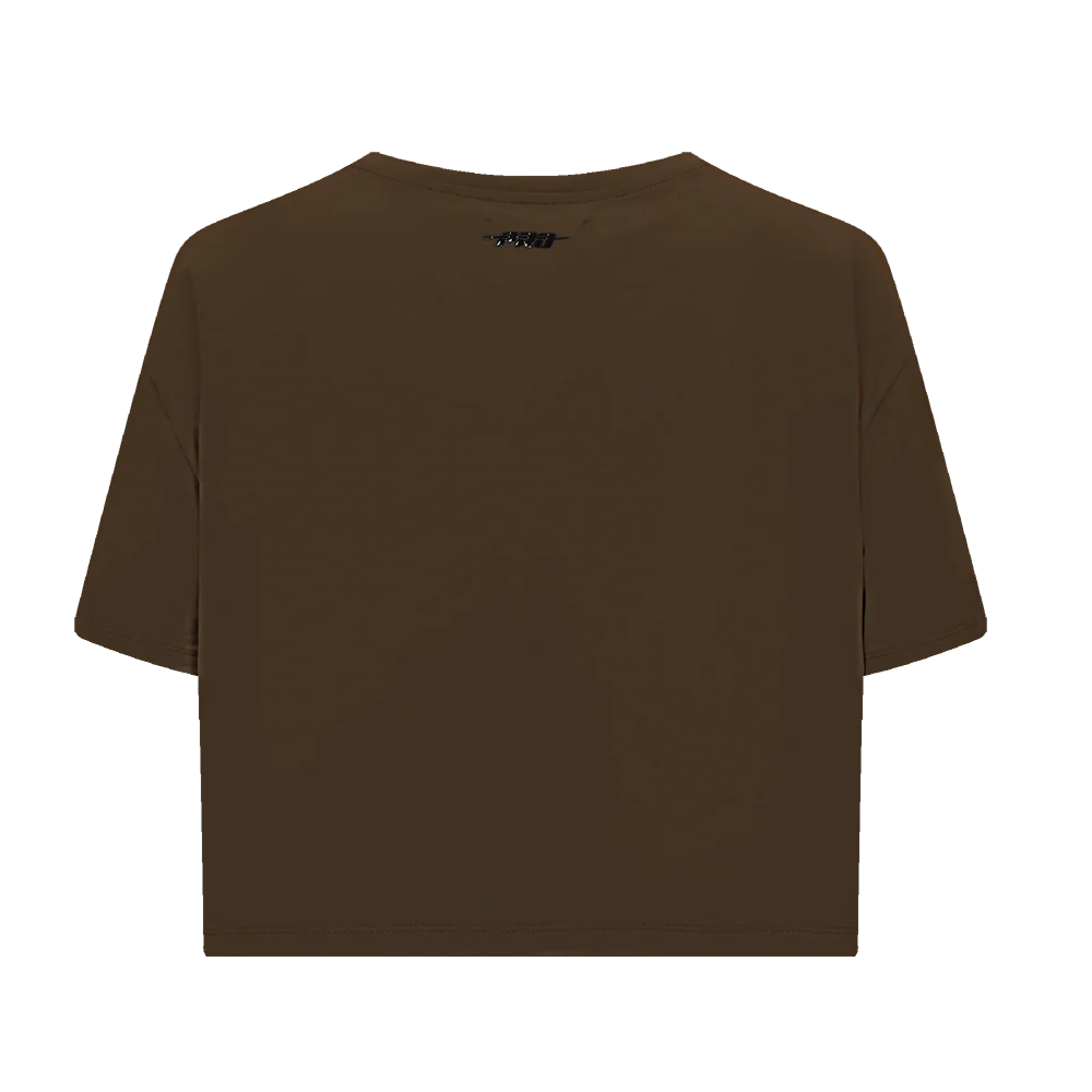 MLB SAN DIEGO PADRES RETRO CLASSIC WOMEN'S BOXY TOP (BROWN) - Image 3
