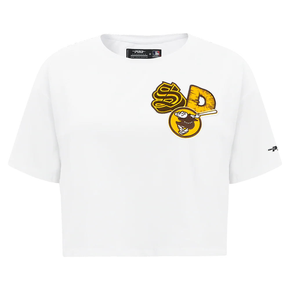 MLB SAN DIEGO PADRES CITY RANSOM WOMEN'S SJ BOXY TEE (WHITE)