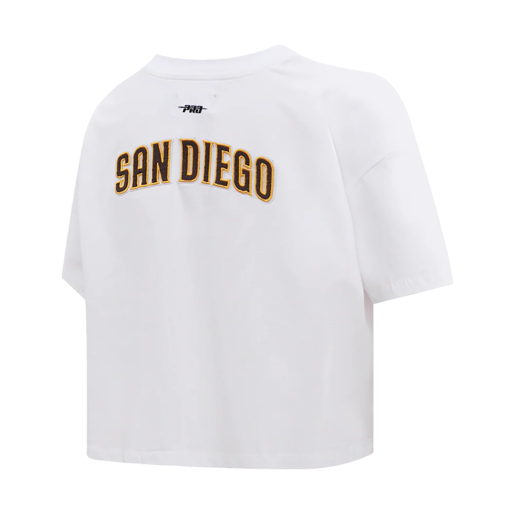 MLB SAN DIEGO PADRES CLASSIC WOMEN'S BOXY TOP (WHITE) - Image 10