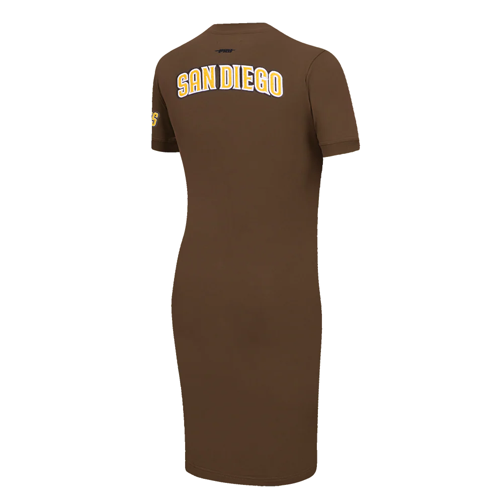 MLB SAN DIEGO PADRES CLASSIC WOMEN'S BODYCON DRESS (BROWN) - Image 3