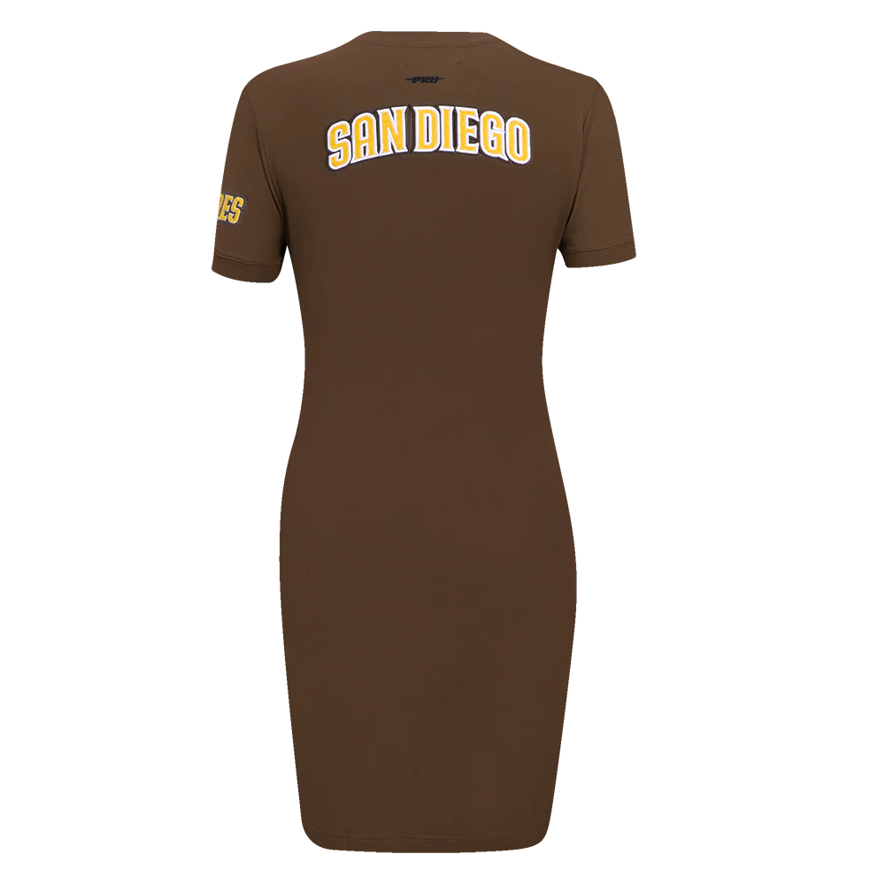MLB SAN DIEGO PADRES CLASSIC WOMEN'S BODYCON DRESS (BROWN) - Image 4