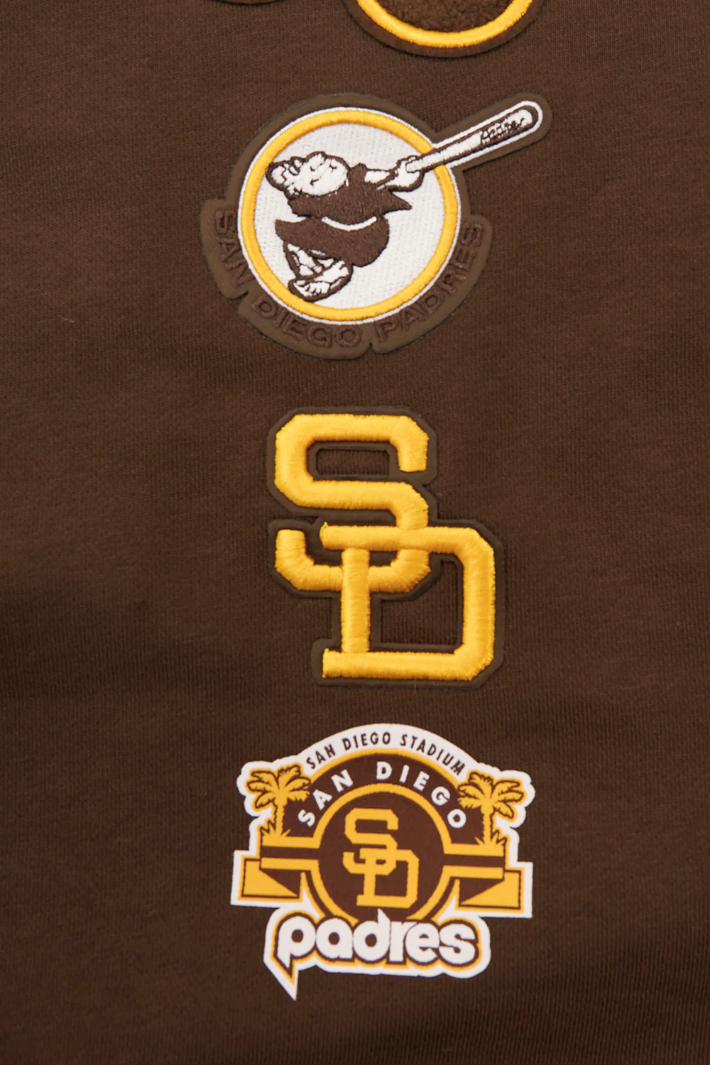 MLB SAN DIEGO PADRES RETRO CLASSIC WOMEN'S RIB CREWNECK (BROWN) - Image 5