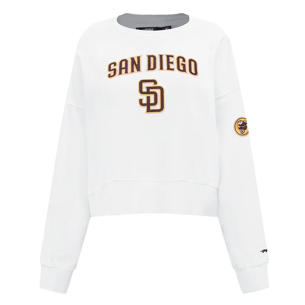 MLB SAN DIEGO PADRES CLASSIC WOMEN'S CREWNECK (WHITE)