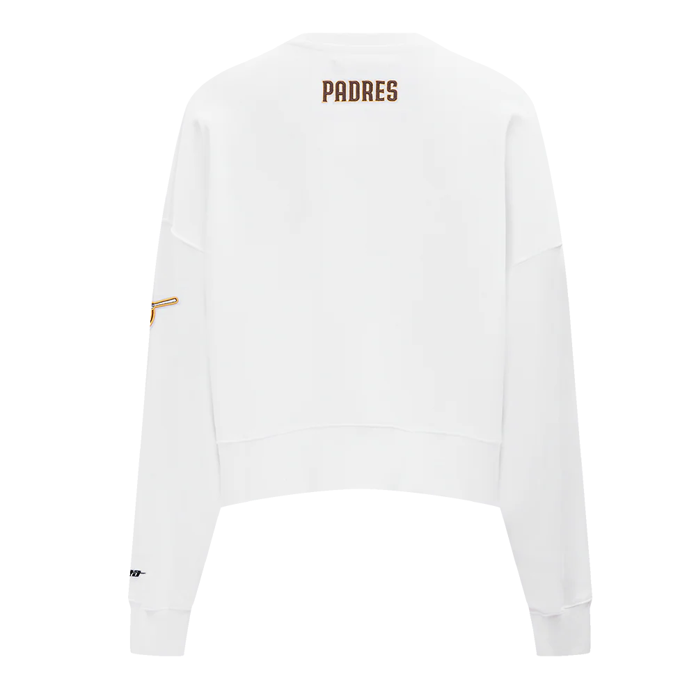 MLB SAN DIEGO PADRES CLASSIC WOMEN'S CREWNECK (WHITE) - Image 3