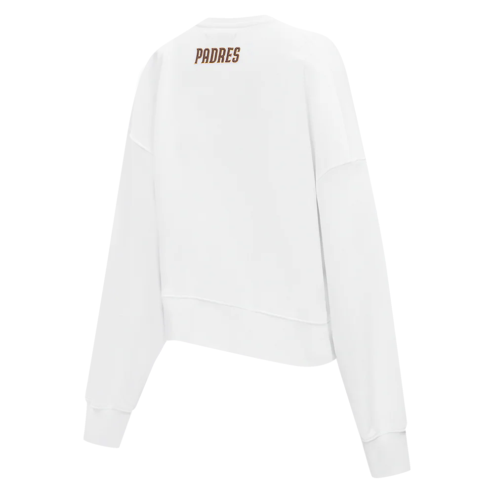 MLB SAN DIEGO PADRES CLASSIC WOMEN'S CREWNECK (WHITE) - Image 4