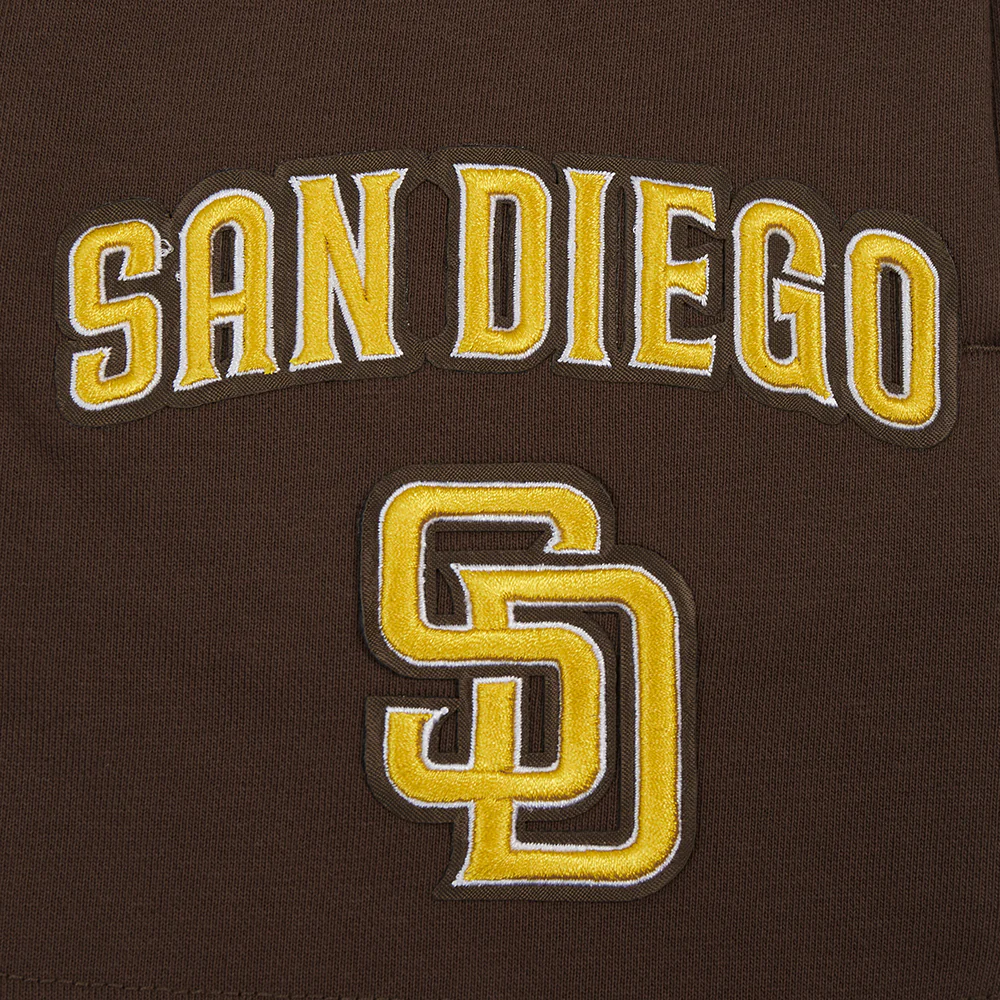 MLB SAN DIEGO PADRES CLASSIC WOMEN'S FLEECE SHORT (BROWN) - Image 4