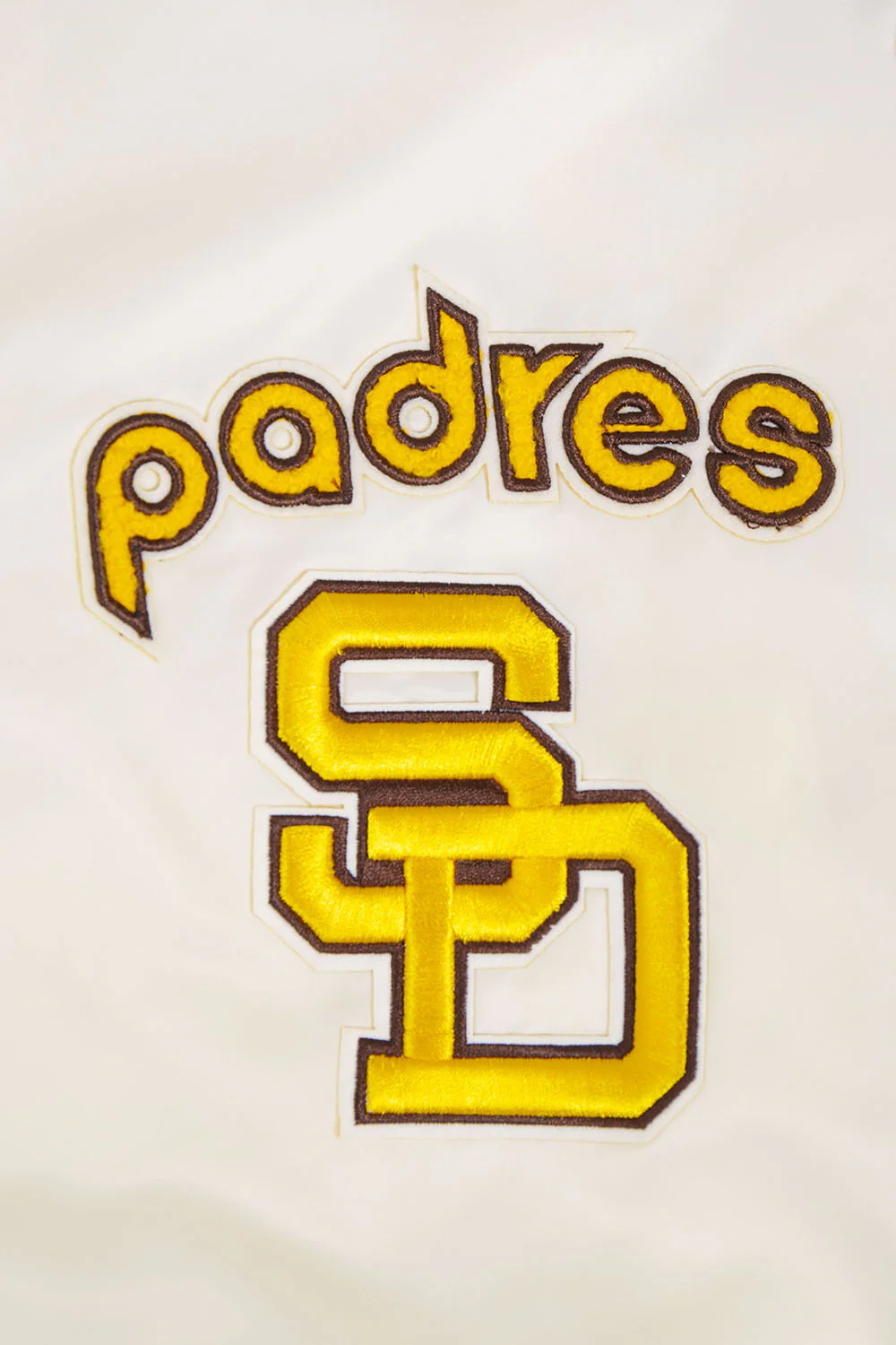 MLB SAN DIEGO PADRES RETRO CLASSIC WOMEN'S RIB SATIN JACKET (EGGSHELL/ BLACK) - Image 5