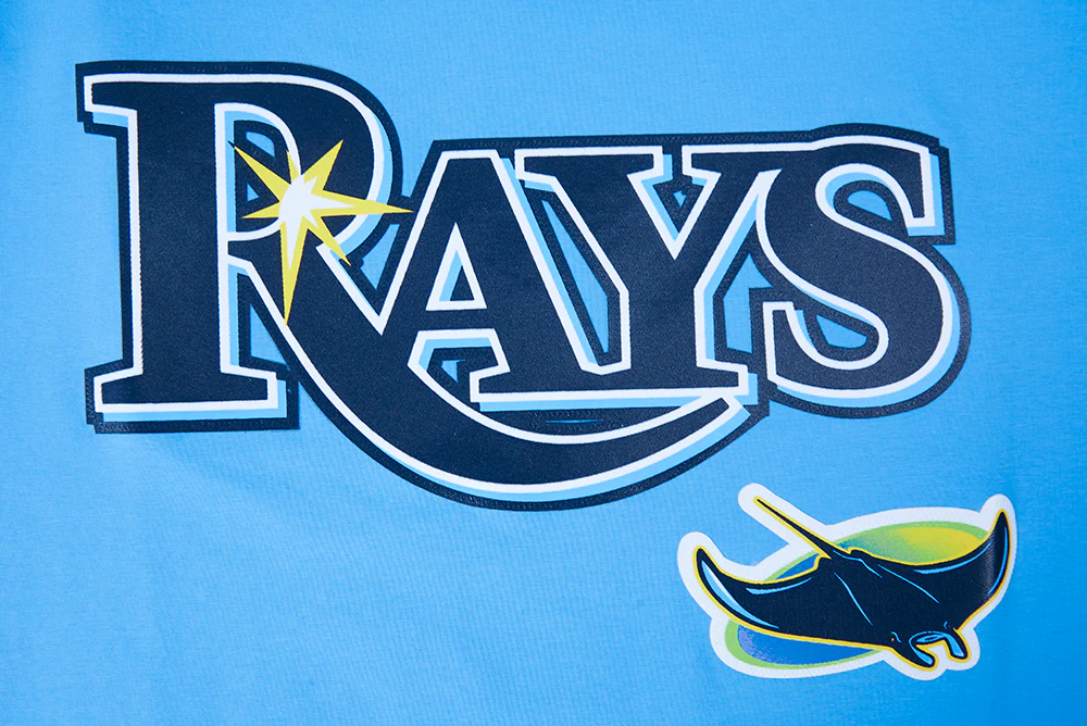MLB TAMPA BAY RAYS CLASSIC MESH MEN'S SINGLE JERSEY STRIPED TOP (UNIVERSITY BLUE) - Image 5