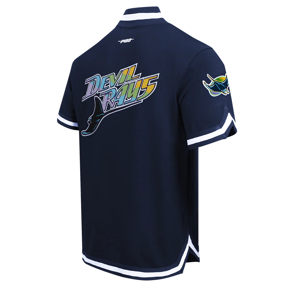 MLB TAMPA BAY RAYS CLASSIC MEN'S WARM UP JACKET (MIDNIGHT NAVY) - Image 4