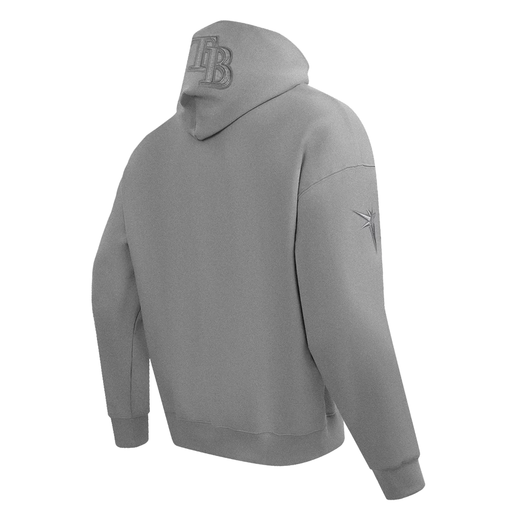 MLB TAMPA BAY RAYS NEUTRAL MEN'S DROP SHOULDER PULLOVER HOODIE (DARK HEATHER GRAY) - Image 4