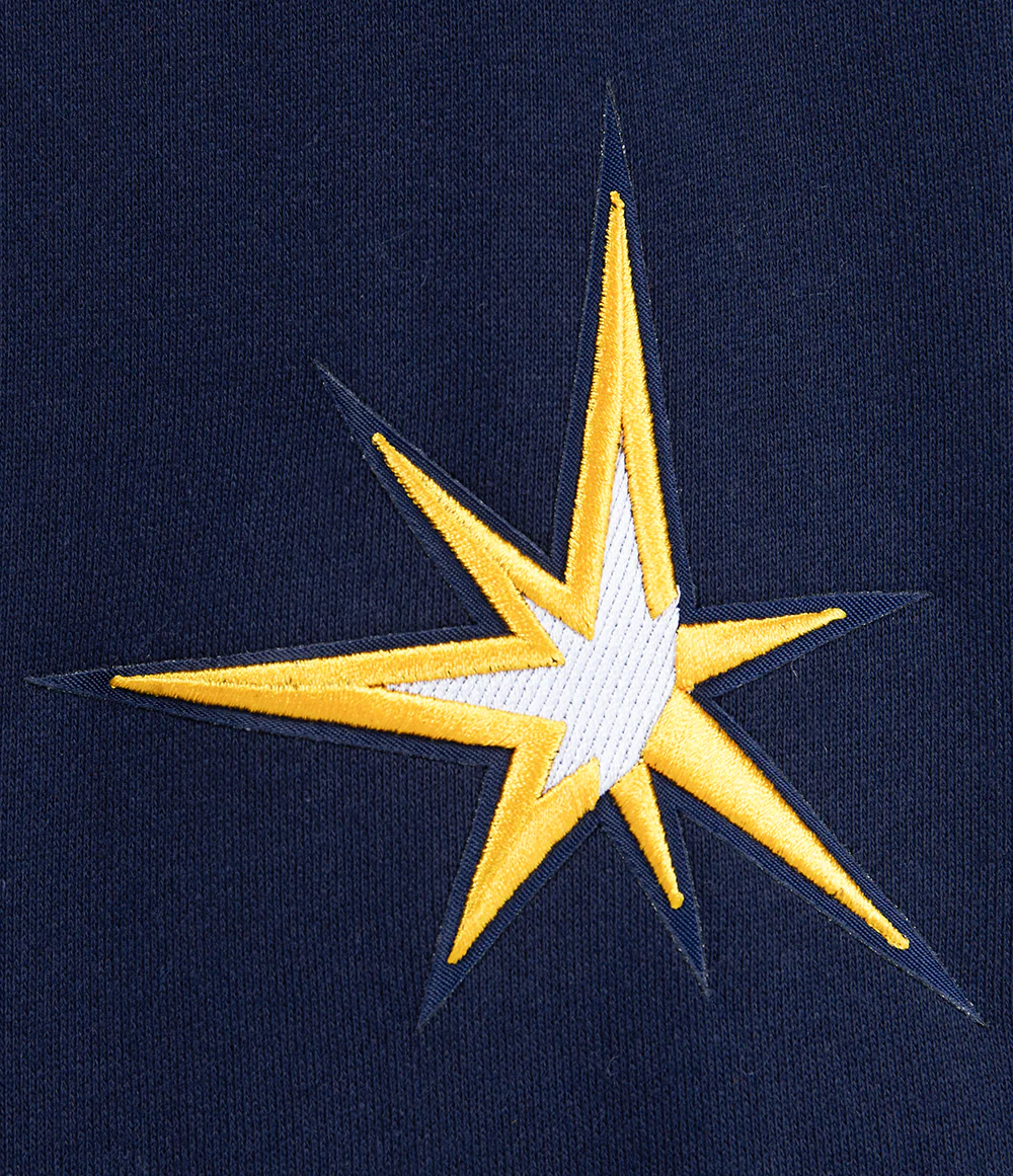 MLB TAMPA BAY RAYS CLASSIC CHENILLE MEN'S PULLOVER HOODIE (MIDNIGHT NAVY) - Image 5