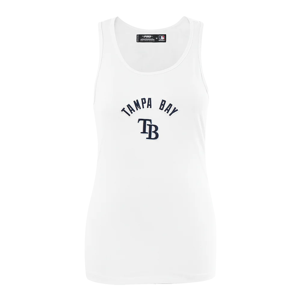 MLB TAMPA BAY RAYS CLASSIC WOMEN'S RELAXED FIT RACERBACK (WHITE)
