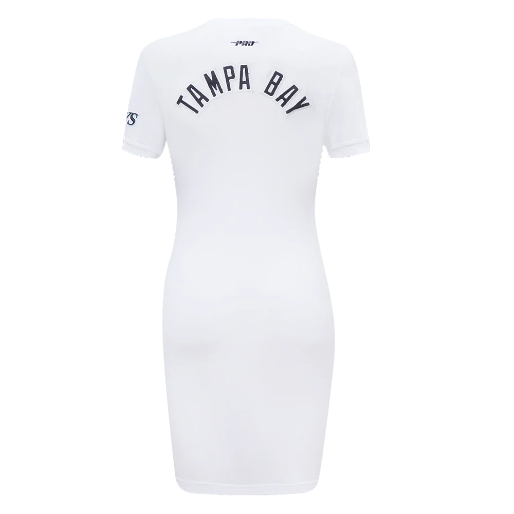MLB TAMPA BAY RAYS CLASSIC WOMEN'S BODYCON DRESS (WHITE) - Image 3