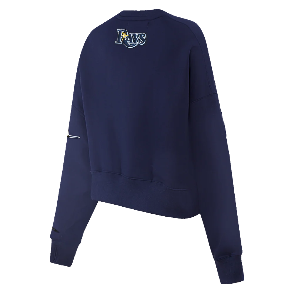 MLB TAMPA BAY RAYS CLASSIC WOMEN'S FLEECE CREWNECK (MIDNIGHT NAVY) - Image 4
