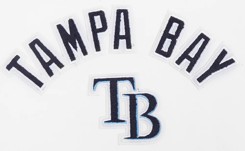 MLB TAMPA BAY RAYS CLASSIC WOMEN'S FLEECE PULLOVER HOODIE (WHITE) - Image 5