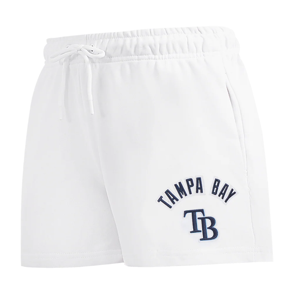 MLB TAMPA BAY RAYS CLASSIC WOMEN'S FLEECE SHORT (WHITE)