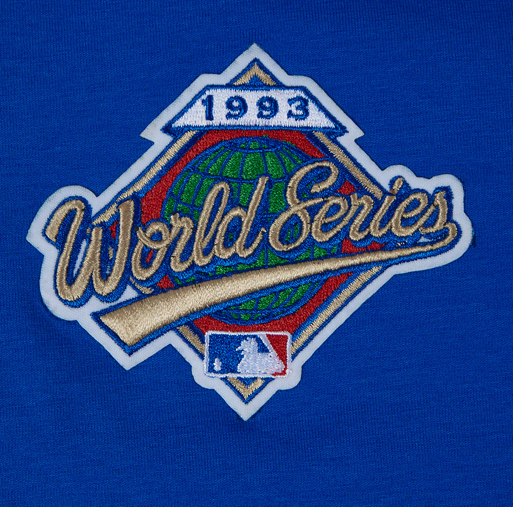 MLB TORONTO BLUE JAYS CLASSIC MESH MEN'S SINGLE JERSEY STRIPED TOP (ROYAL BLUE/RED) - Image 6