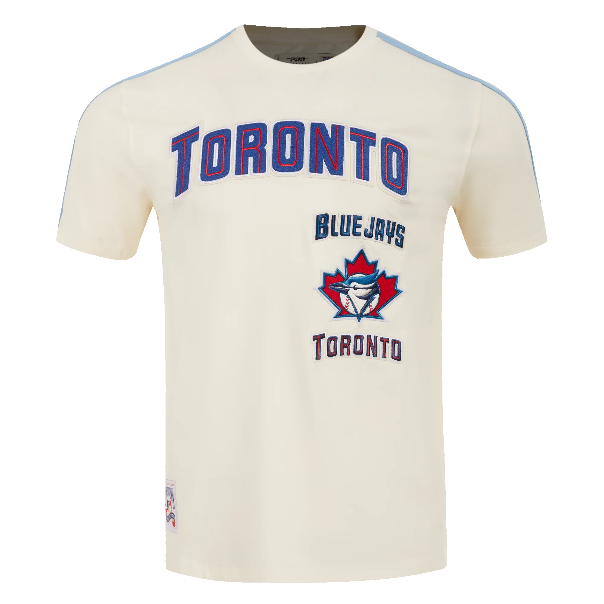 MLB TORONTO BLUE JAYS RETRO CLASSIC MEN'S STRIPED TOP (EGGSHELL/ UNIVERSITY BLUE)