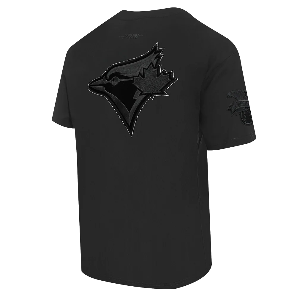 MLB TORONTO BLUE JAYS BLACKOUT MEN'S CJ DROP SHOULDER TEE (BLACK) - Image 4