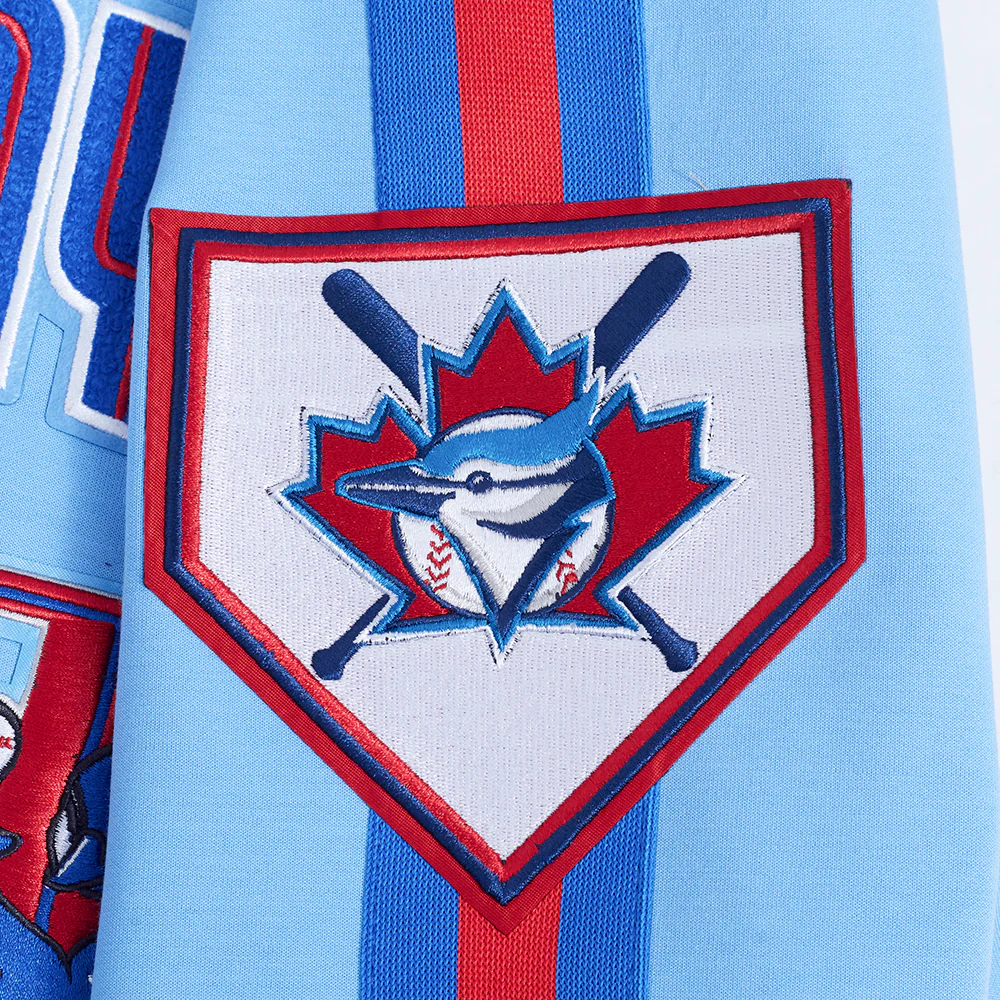 MLB TORONTO BLUE JACKETS COOPERSTOWN LOGO PRO GAME DAY MEN'S DOUBLE KNIT JACKET (UNI BLUE/ ROYAL BLUE/ RED) - Image 7