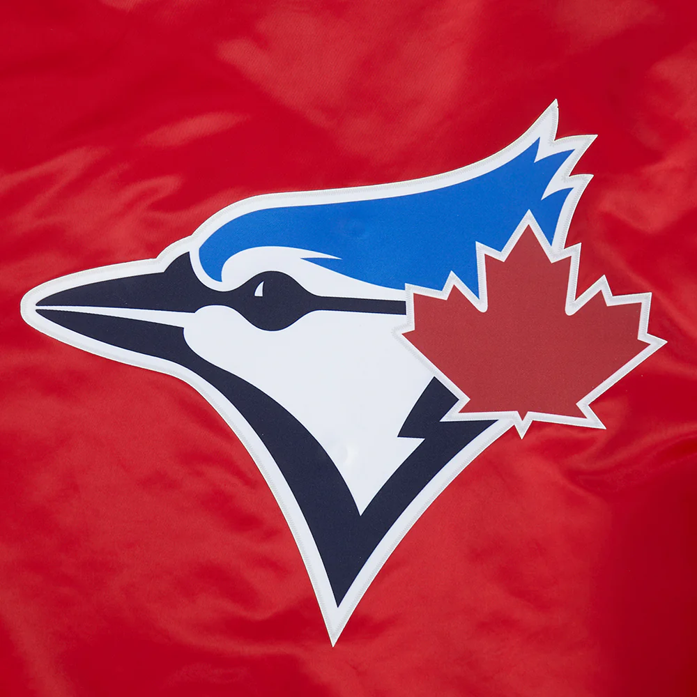 MLB TORONTO BLUE JAYS MEN'S BIG LOGO SATIN JACKET (RED) - Image 5