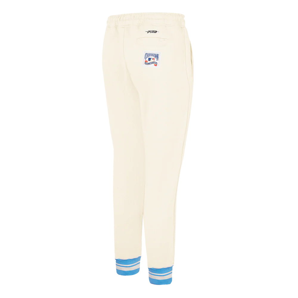 MLB TORONTO BLUE JAYS RETRO CLASSIC WOMEN'S RIB SWEATPANT (EGGSHELL/ UNIVERSITY BLUE) - Image 3