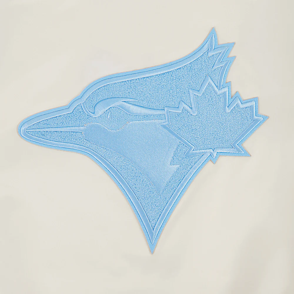 MLB TORONTO BLUE JAYS TRIPLE TONAL WOMEN'S SATIN JACKET (EGGSHELL) - Image 8