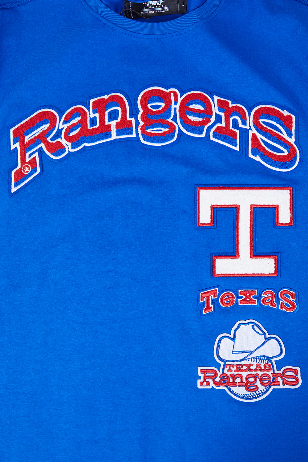 MLB TEXAS RANGERS RETRO CLASSIC MEN'S STRIPED TOP (ROYAL BLUE) - Image 5