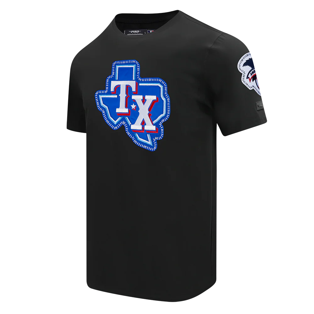 MLB TEXAS RANGERS DIY PICK STITCH MEN'S SJ TEE (BLACK) - Image 2
