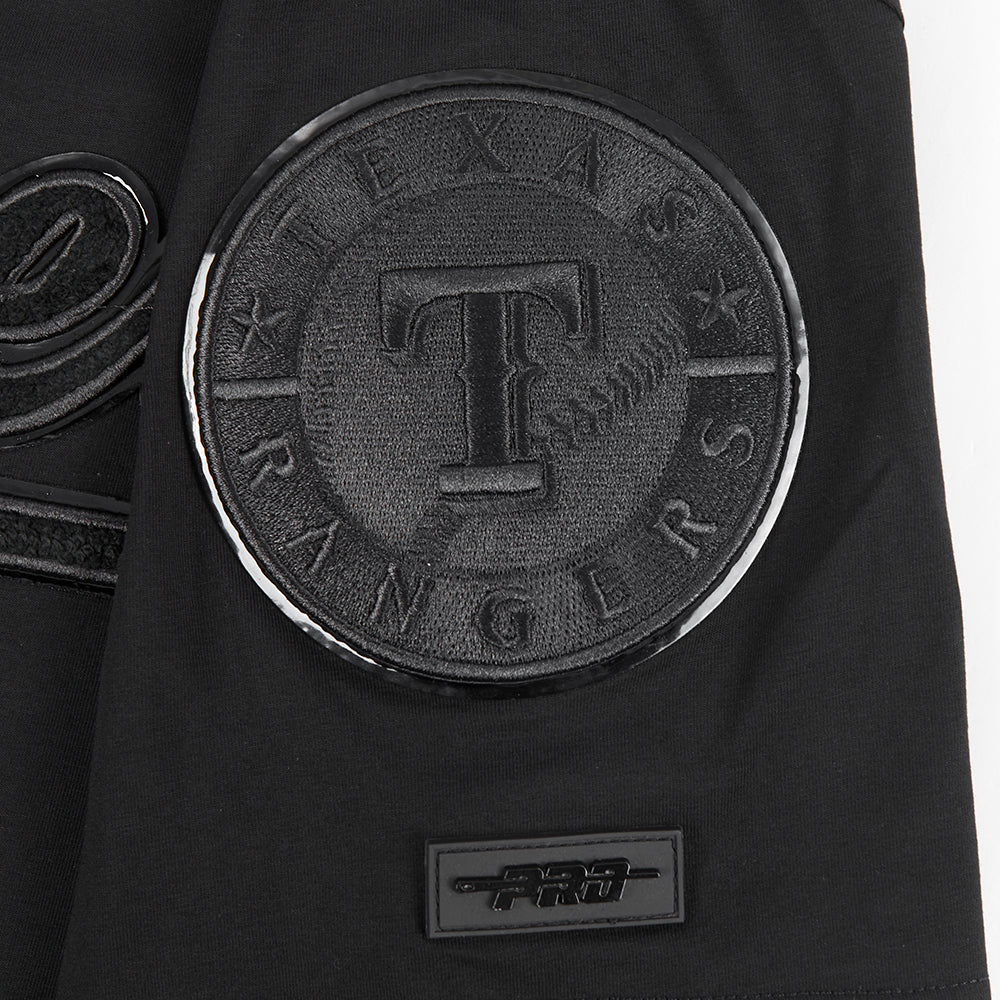 MLB TEXAS RANGERS TRIPLE BLACK SINGLE JERSEY TEE (TRIPLE BLACK) - Image 6