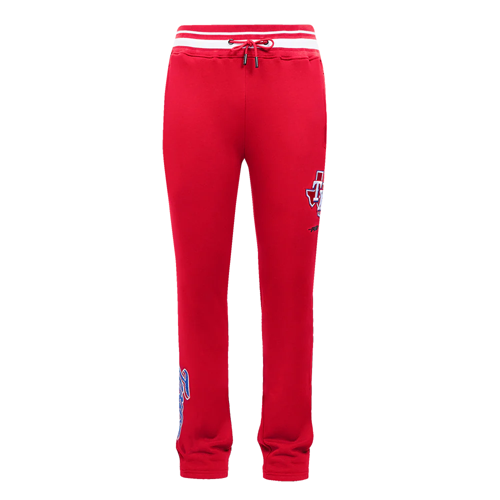 MLB TEXAS RANGERS SCRIPT TAIL MEN'S RIB FLEECE SWEATPANT (RED) - Image 2