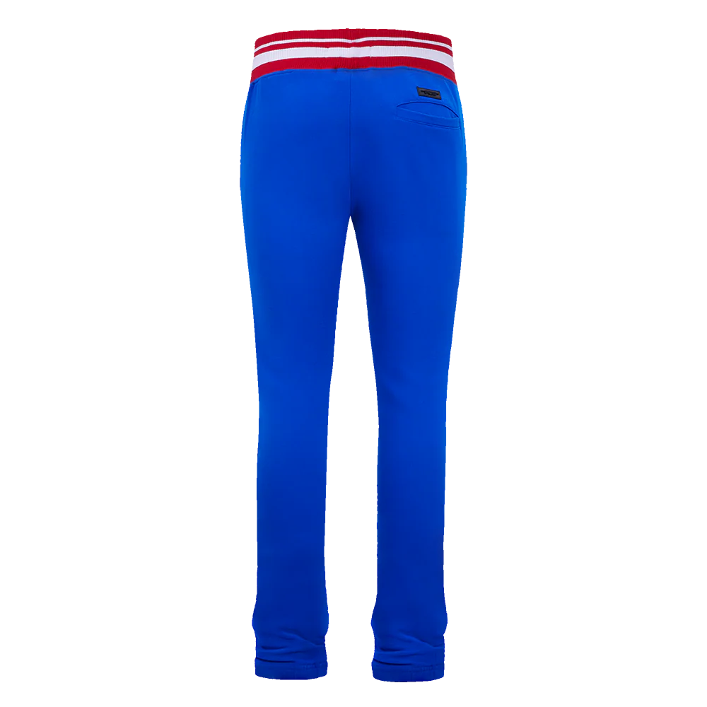 MLB TEXAS RANGERS SCRIPT TAIL MEN'S RIB FLEECE SWEATPANT (ROYAL BLUE/RED) - Image 3