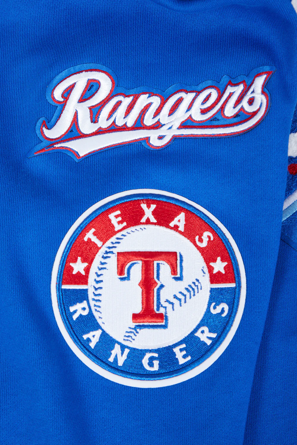 MLB TEXAS RANGERS MASHUP MEN'S RIB PULLOVER HOODIE (ROYAL BLUE/RED) - Image 6