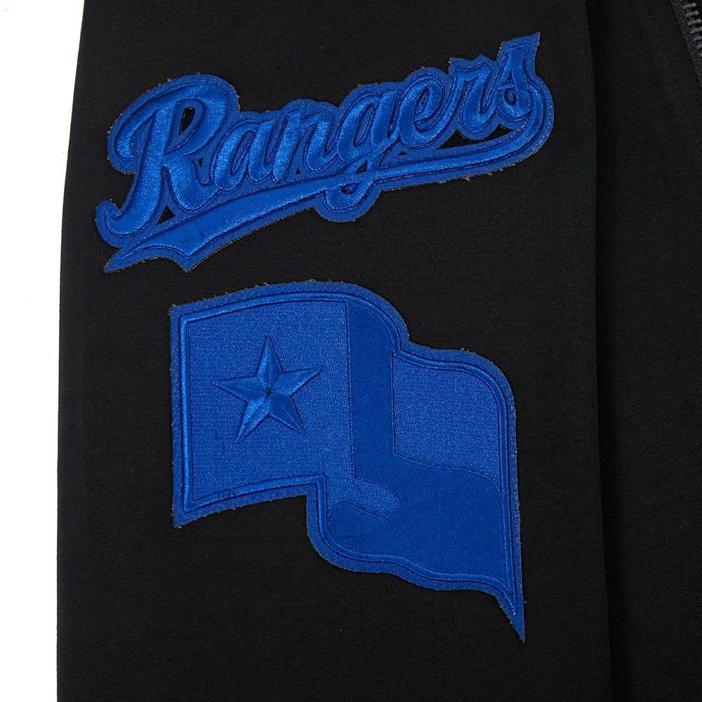 MLB TEXAS RANGERS TC TONAL OUTLINE MEN'S DK FZ PO HOODIE (BLACK) - Image 7