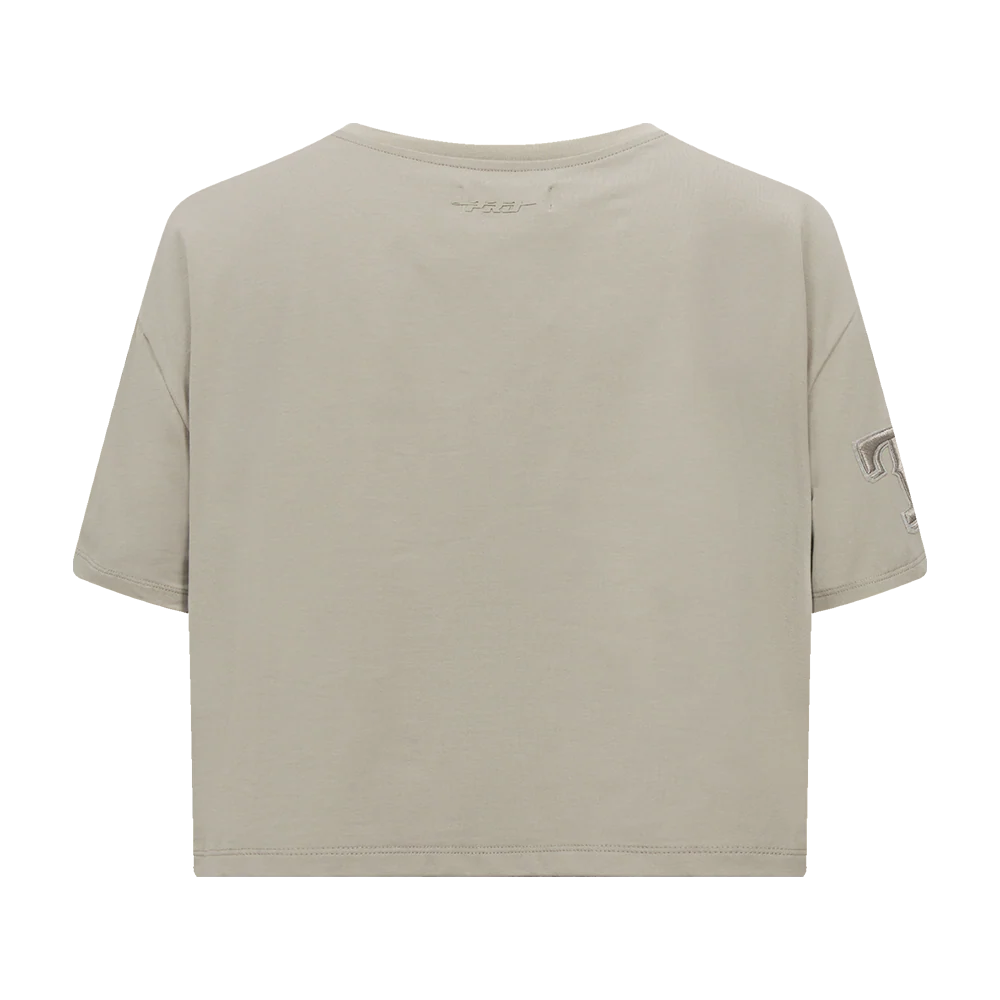 MLB TEXAS RANGERS NEUTRAL WOMEN'S BOXY TOP (TAUPE) - Image 3