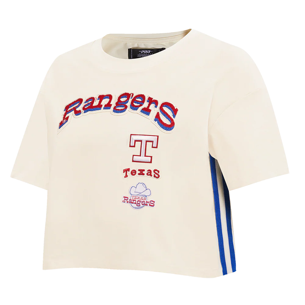 MLB TEXAS RANGERS RETRO CLASSIC WOMEN'S BOXY TOP (EGGSHELL) - Image 2