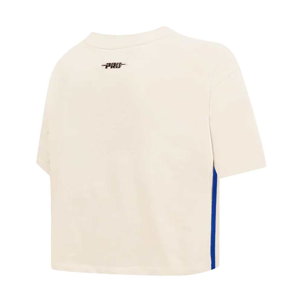 MLB TEXAS RANGERS RETRO CLASSIC WOMEN'S BOXY TOP (EGGSHELL) - Image 4