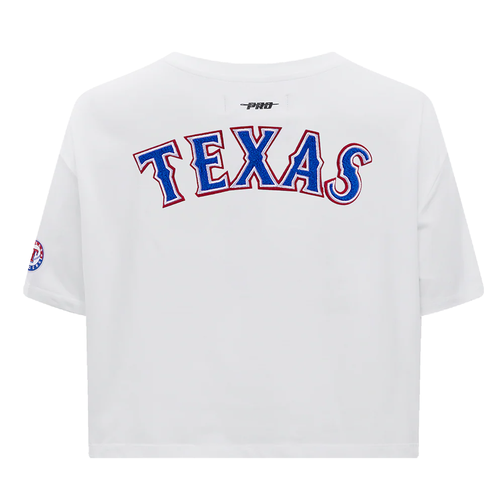 MLB TEXAS RANGERS CLASSIC WOMEN'S BOXY TOP (WHITE) - Image 3