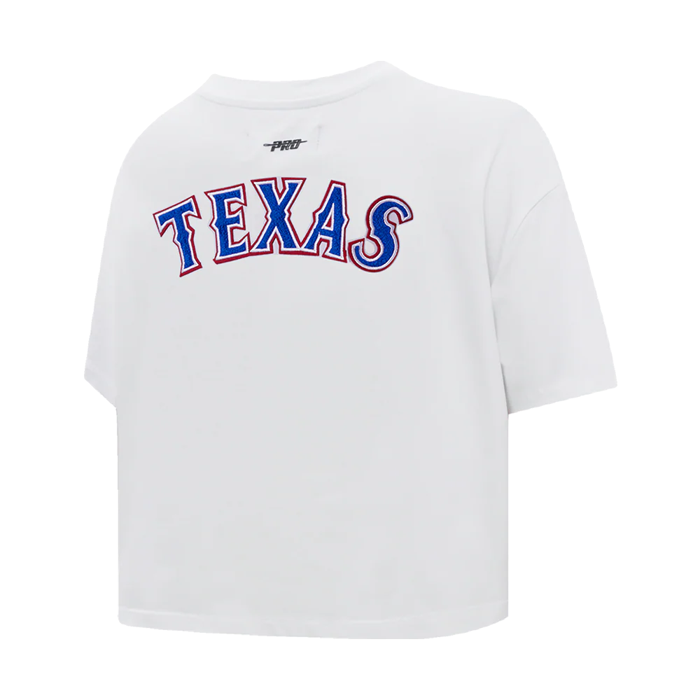 MLB TEXAS RANGERS CLASSIC WOMEN'S BOXY TOP (WHITE) - Image 4