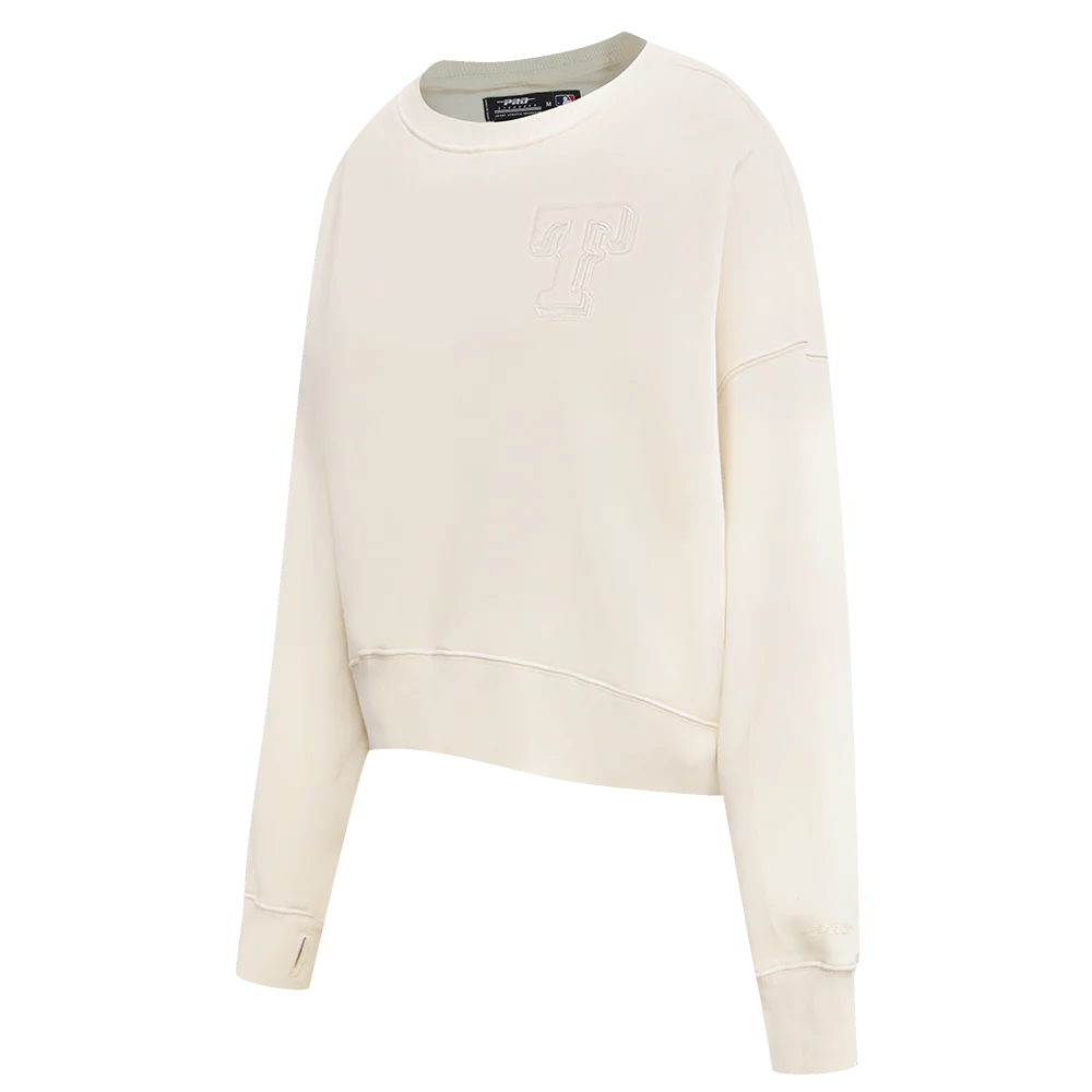MLB TEXAS RANGERS NEUTRAL WOMEN'S CREWNECK (EGGSHELL) - Image 2