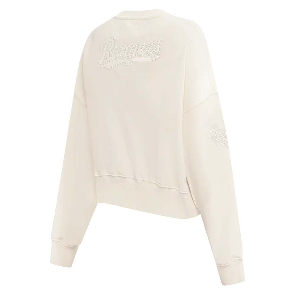 MLB TEXAS RANGERS NEUTRAL WOMEN'S CREWNECK (EGGSHELL) - Image 4