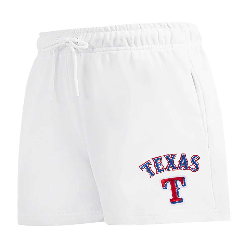 MLB TEXAS RANGERS CLASSIC WOMEN'S FLEECE SHORT (WHITE)