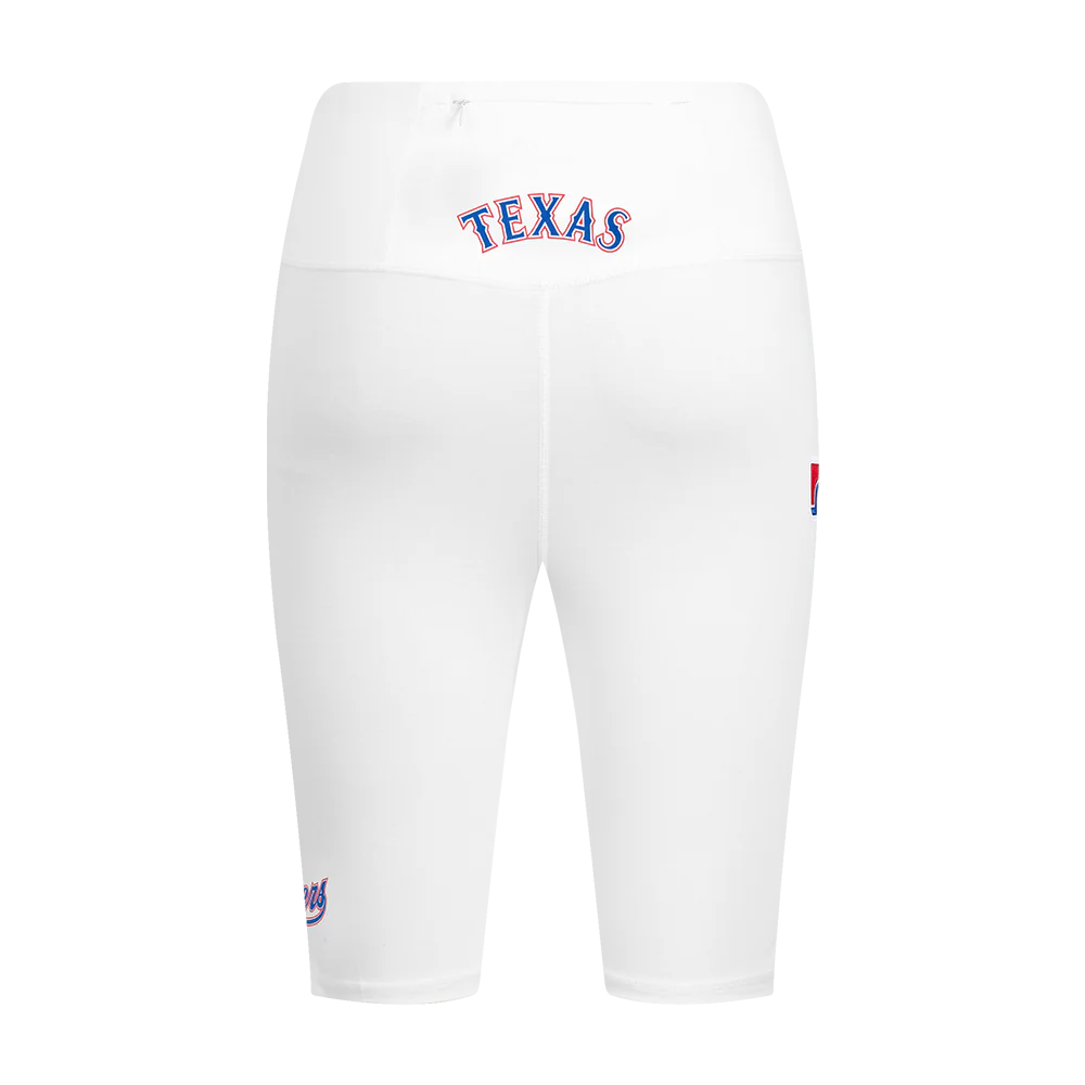 MLB TEXAS RANGERS CLASSIC WOMEN'S COTTON BIKE SHORT (WHITE) - Image 3