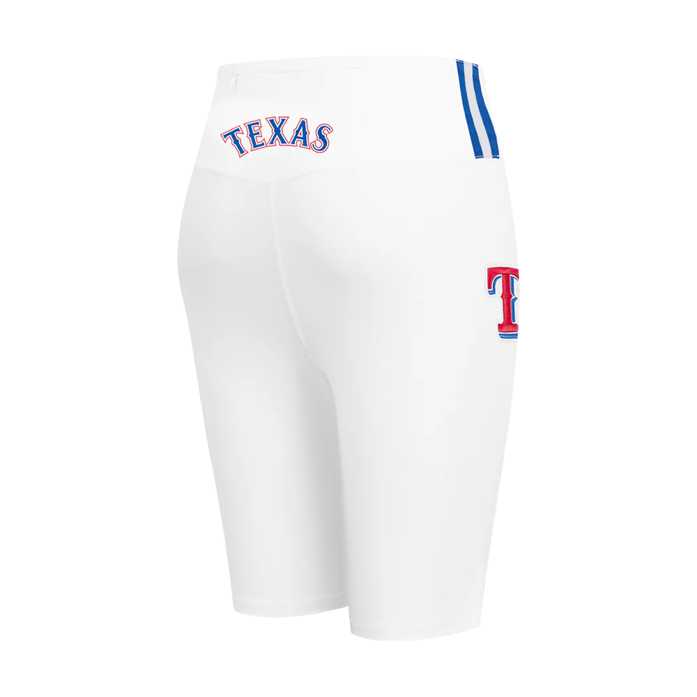 MLB TEXAS RANGERS CLASSIC WOMEN'S COTTON BIKE SHORT (WHITE) - Image 4