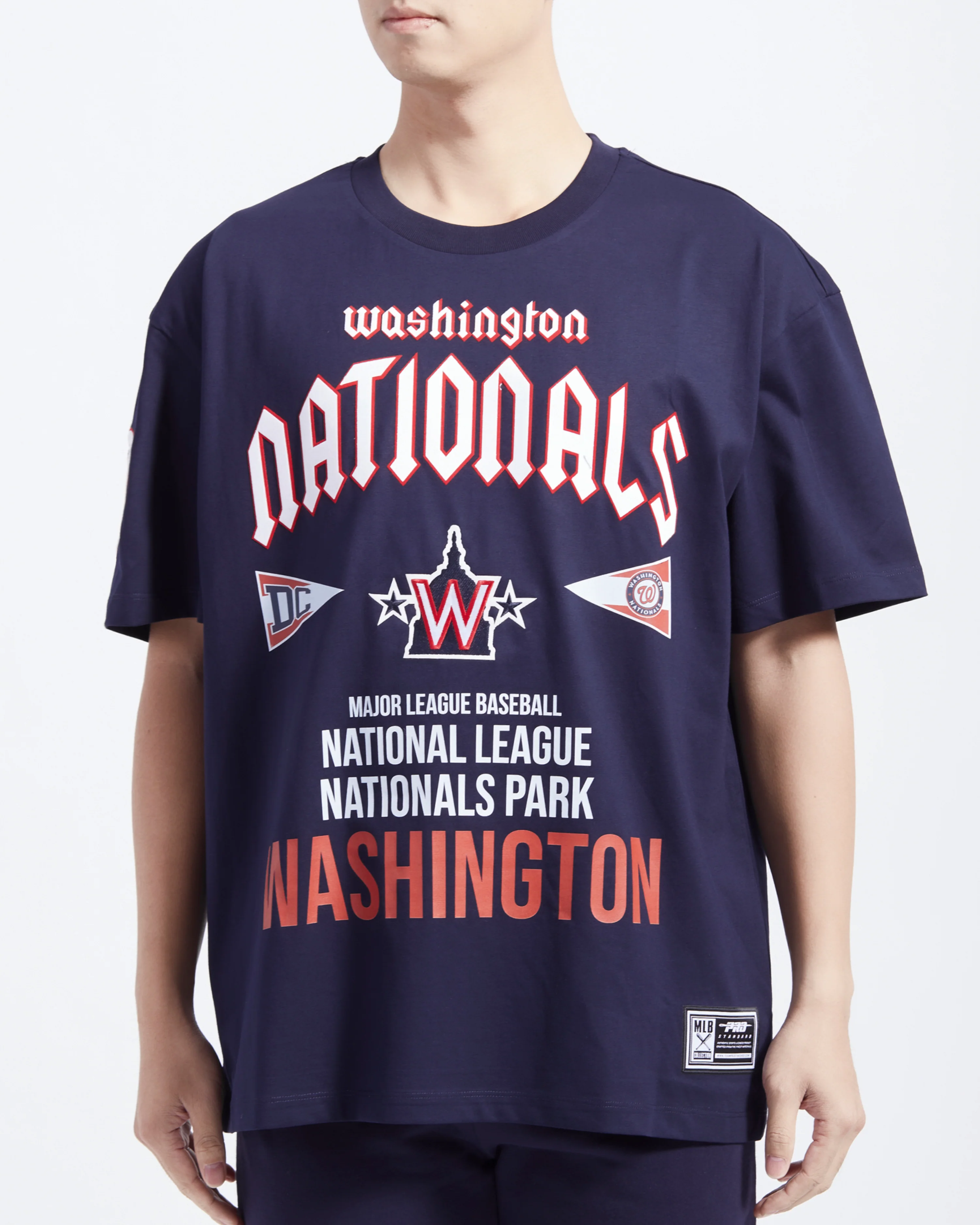 MLB WASHINGTON NATIONALS CITY TOUR CJ DROP SHOULDER TEE (MIDNIGHT NAVY)