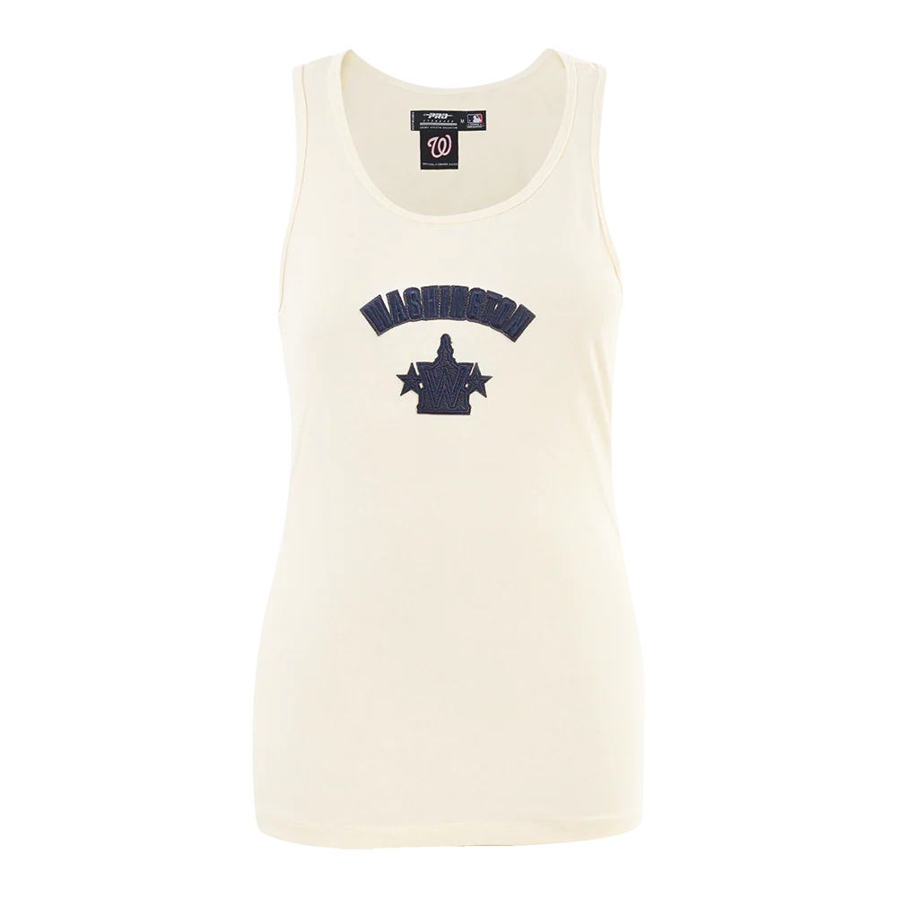 MLB WASHINGTON NATIONALS TRIPLE TONAL RELAXED FIT WOMEN'S RACERBACK (EGGSHELL)