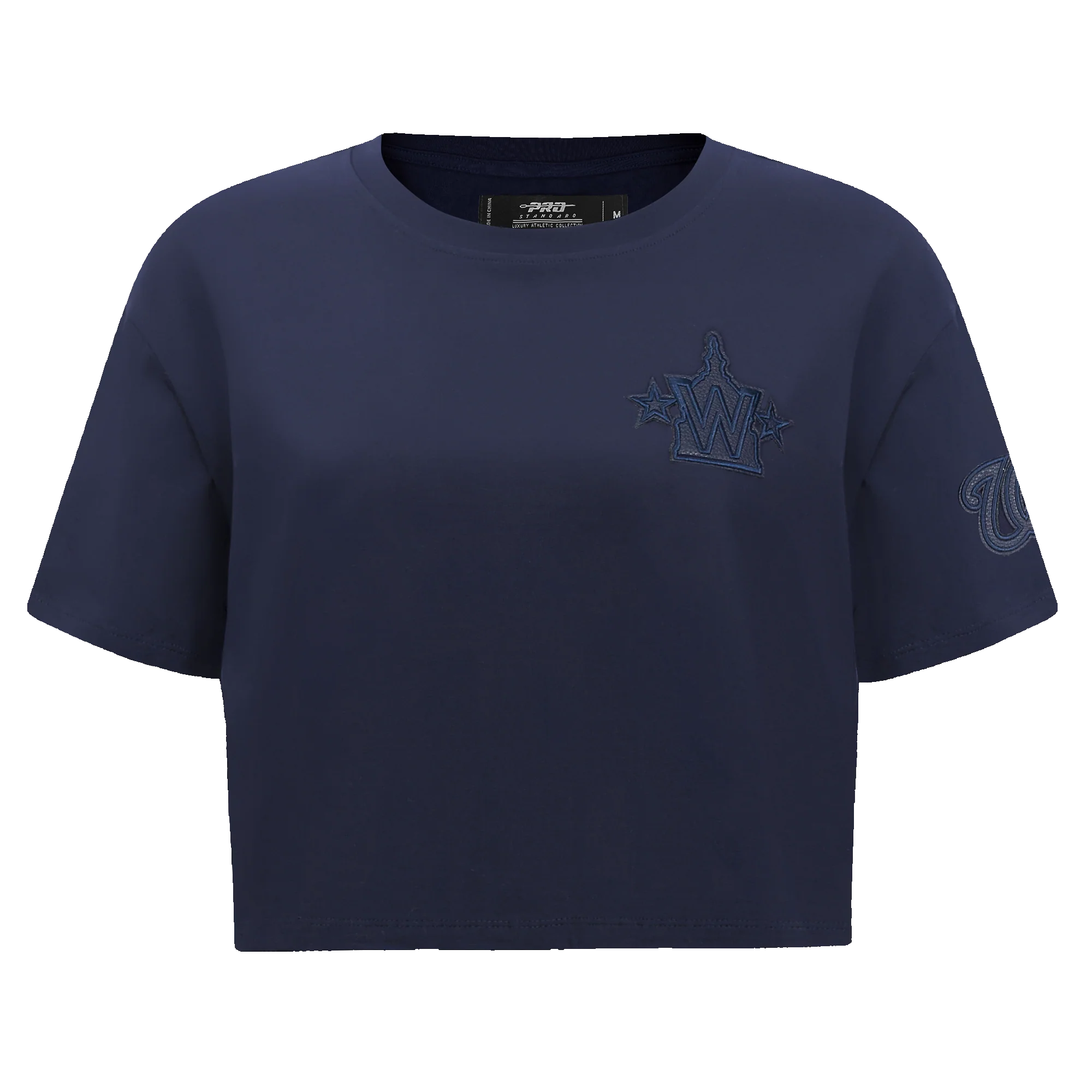 MLB WASHINGTON NATIONALS TRIPLE TONAL SINGLE JERSEY BOXY WOMEN'S TEE (MIDNIGHT NAVY)