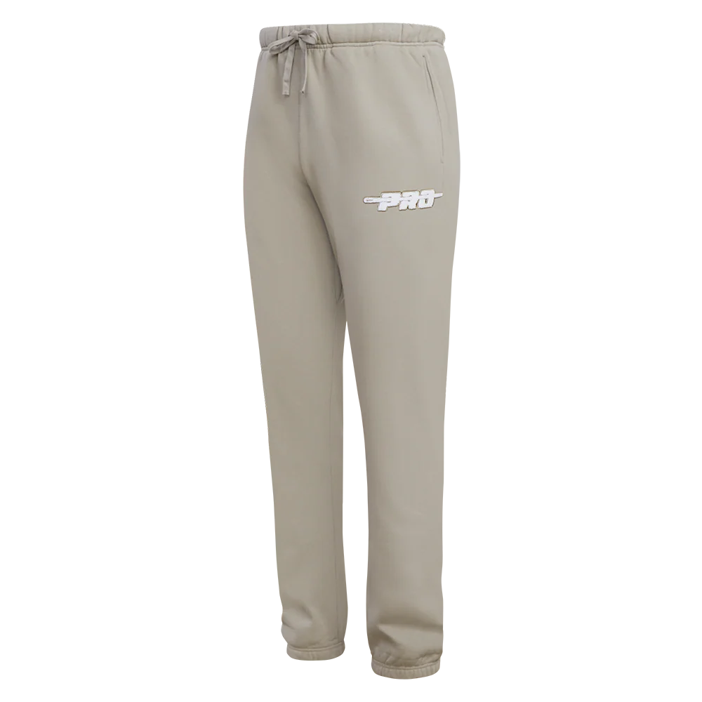 PRO STANDARD CLASSIC CHENILLE WHT LOGO MEN'S FLC SWEATPANT (TAUPE) - Image 4