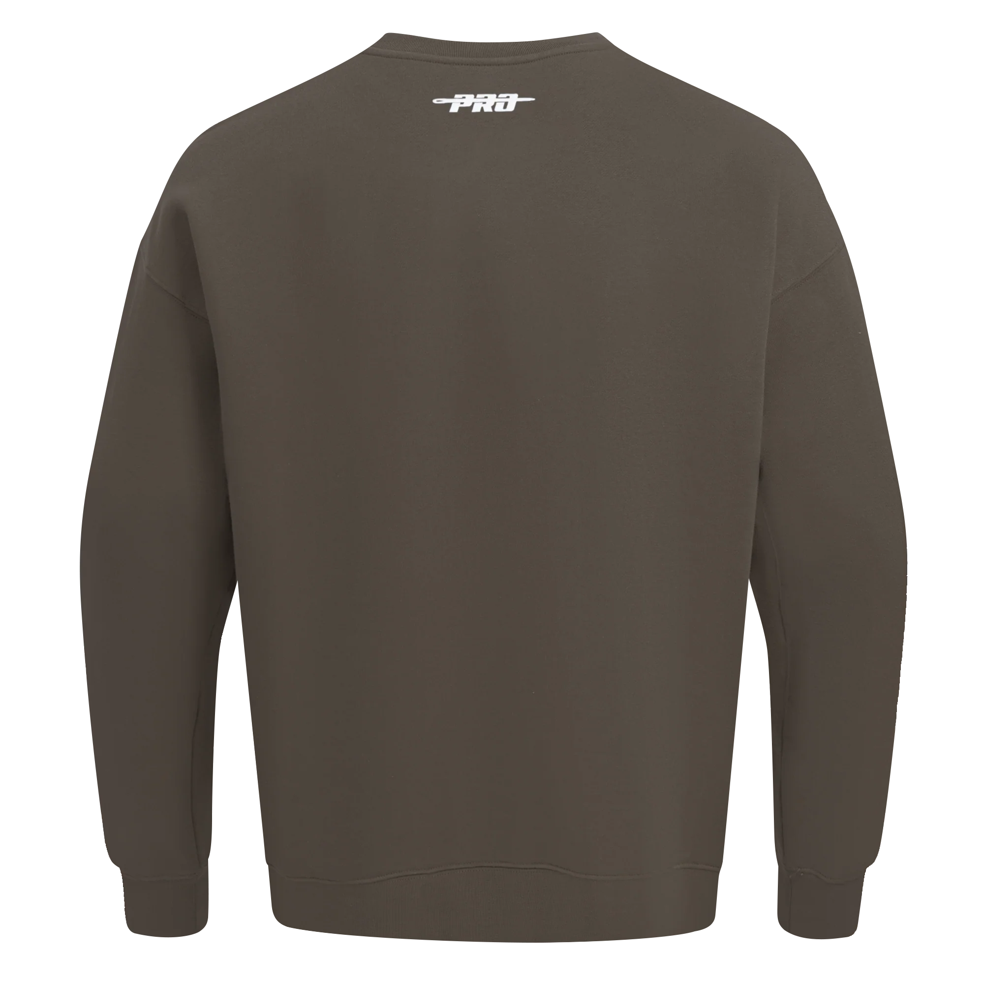 PRO STANDARD CLASSIC CHENILLE WHT LOGO MEN'S DROP SHOULDER FLC CREWNECK(DARK TAUPE) - Image 3